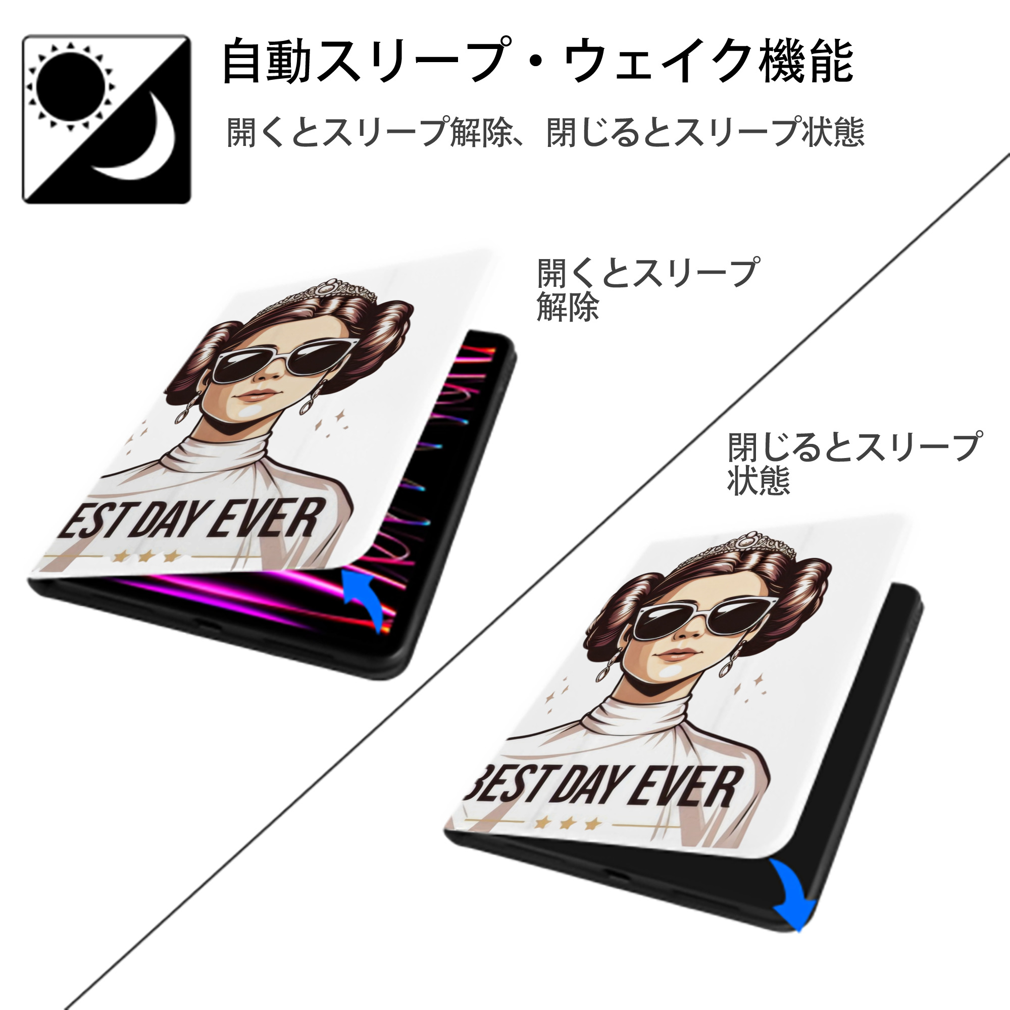 スター・ウォーズ Star Wars IPad ケース ペン収納付き 三つ折りスタンド PUレザー×シリコン 対応機種9.5/10.5/10.9インチ