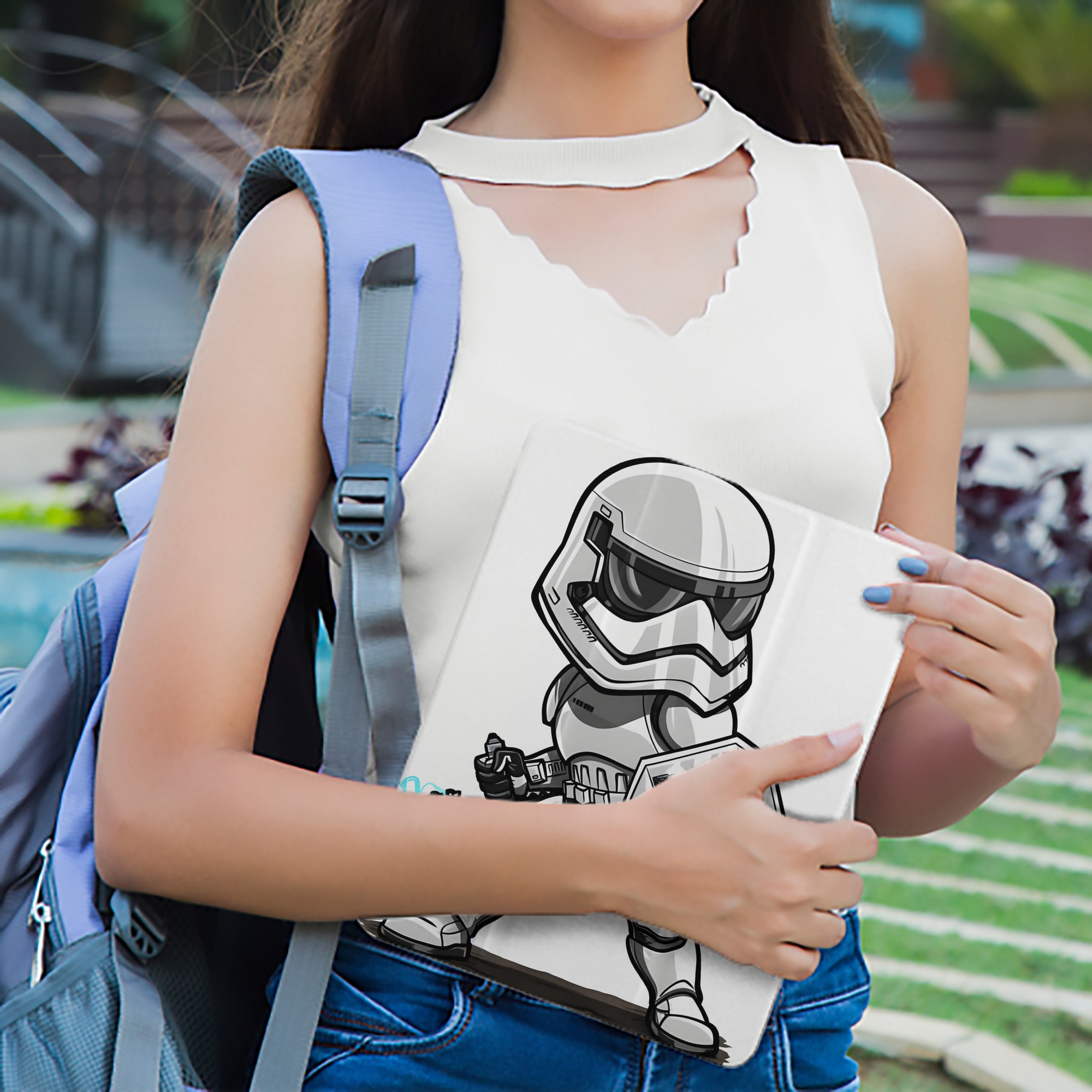 スター・ウォーズ Star Wars IPad ケース ペン収納付き 三つ折りスタンド PUレザー×シリコン 対応機種9.5/10.5/10.9インチ