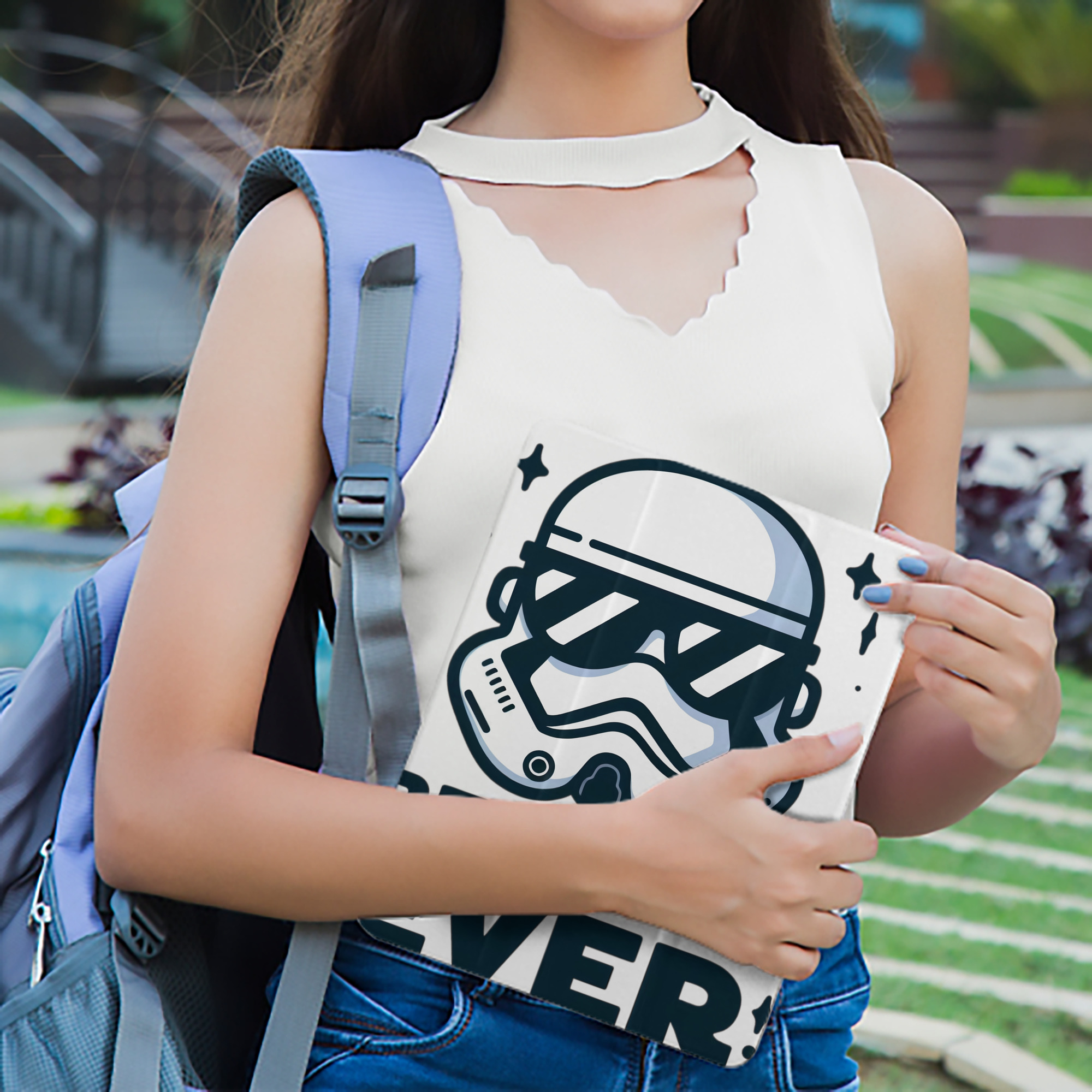 スター・ウォーズ Star Wars IPad ケース ペン収納付き 三つ折りスタンド PUレザー×シリコン 対応機種9.5/10.5/10.9インチ