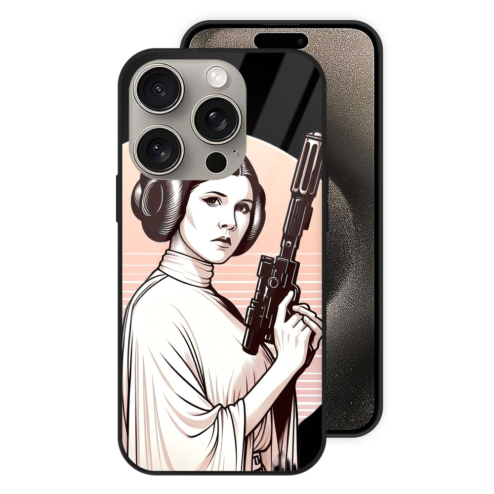 （画像用） スター・ウォーズ Star Wars 【iPhone15Pro対応】スマホケース 耐衝撃＆黄変防止 背面ガラス