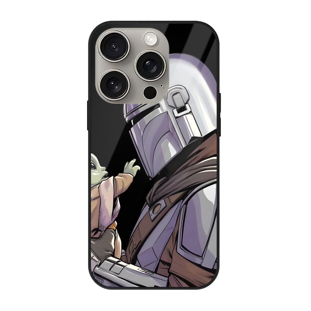 （画像用） スター・ウォーズ Star Wars 【iPhone15Pro対応】スマホケース 耐衝撃＆黄変防止 背面ガラス
