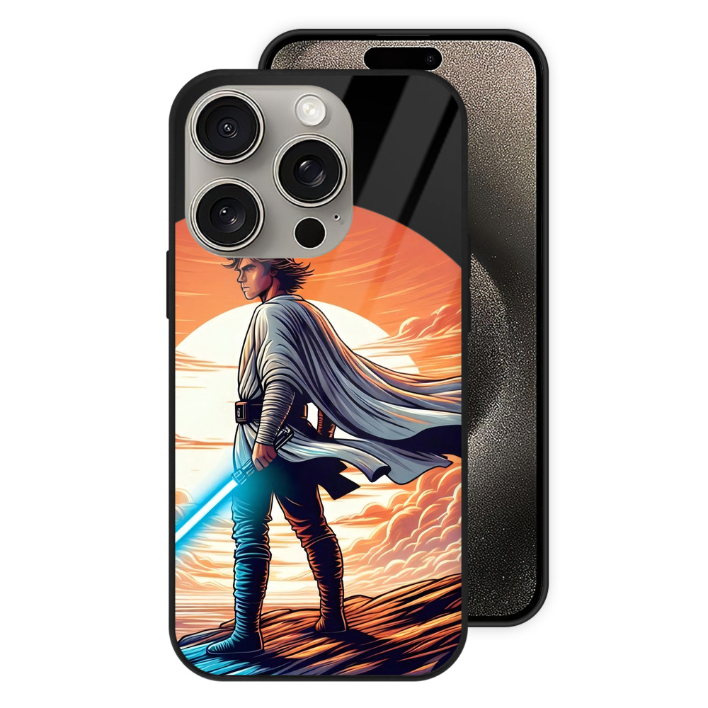 （画像用） スター・ウォーズ Star Wars 【iPhone15Pro対応】スマホケース 耐衝撃＆黄変防止 背面ガラス