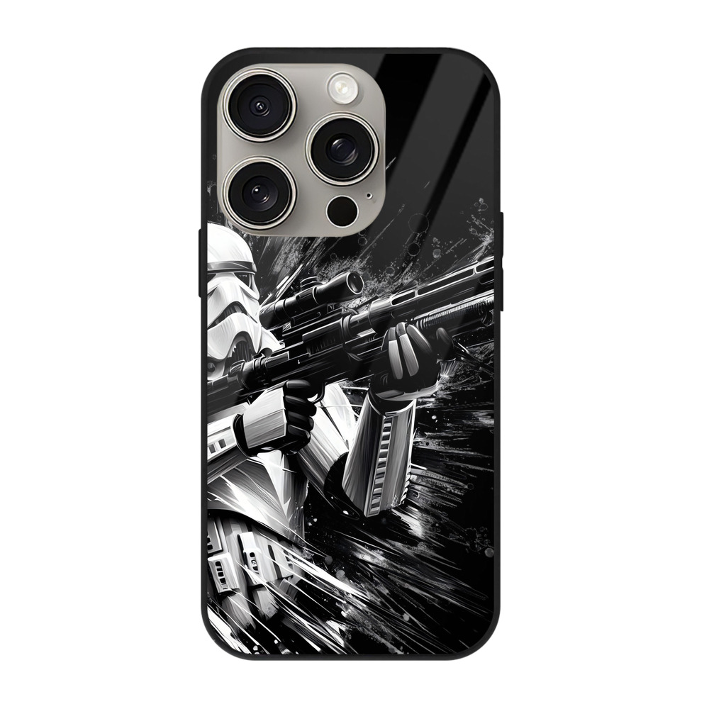 （画像用） スター・ウォーズ Star Wars 【iPhone15Pro対応】スマホケース 耐衝撃＆黄変防止 背面ガラス