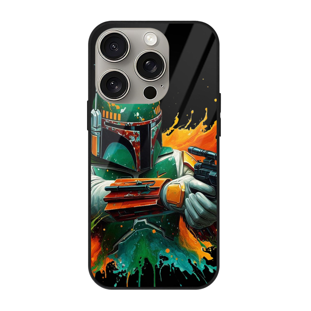 （画像用） スター・ウォーズ Star Wars 【iPhone15Pro対応】スマホケース 耐衝撃＆黄変防止 背面ガラス
