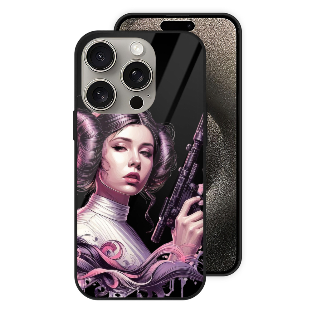 （画像用） スター・ウォーズ Star Wars 【iPhone15Pro対応】スマホケース 耐衝撃＆黄変防止 背面ガラス