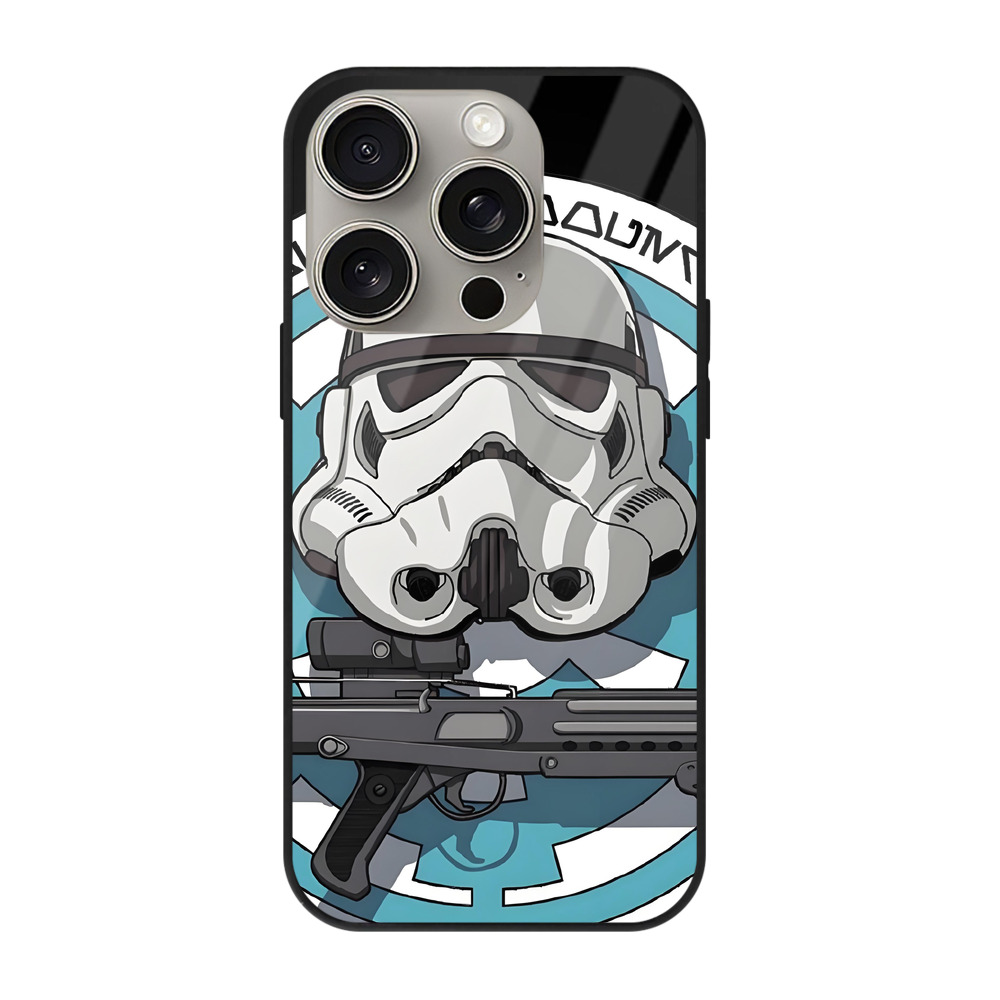 （画像用） スター・ウォーズ Star Wars 【iPhone15Pro対応】スマホケース 耐衝撃＆黄変防止 背面ガラス