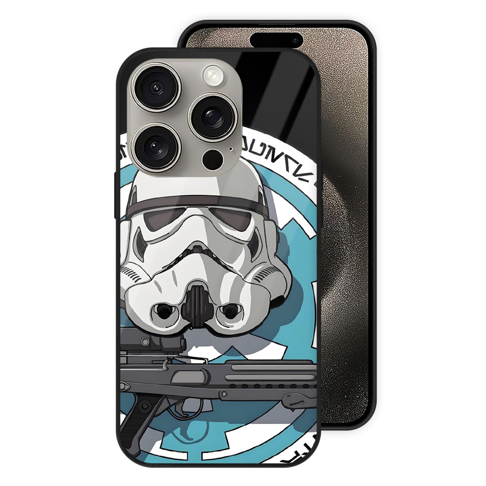 （画像用） スター・ウォーズ Star Wars 【iPhone15Pro対応】スマホケース 耐衝撃＆黄変防止 背面ガラス