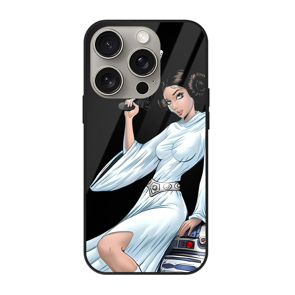 （画像用） スター・ウォーズ Star Wars 【iPhone15Pro対応】スマホケース 耐衝撃＆黄変防止 背面ガラス