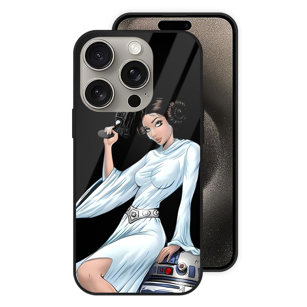 （画像用） スター・ウォーズ Star Wars 【iPhone15Pro対応】スマホケース 耐衝撃＆黄変防止 背面ガラス