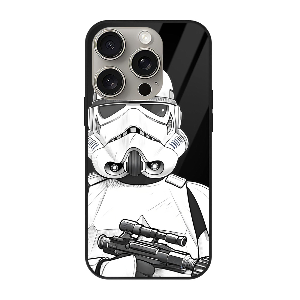 （画像用） スター・ウォーズ Star Wars 【iPhone15Pro対応】スマホケース 耐衝撃＆黄変防止 背面ガラス