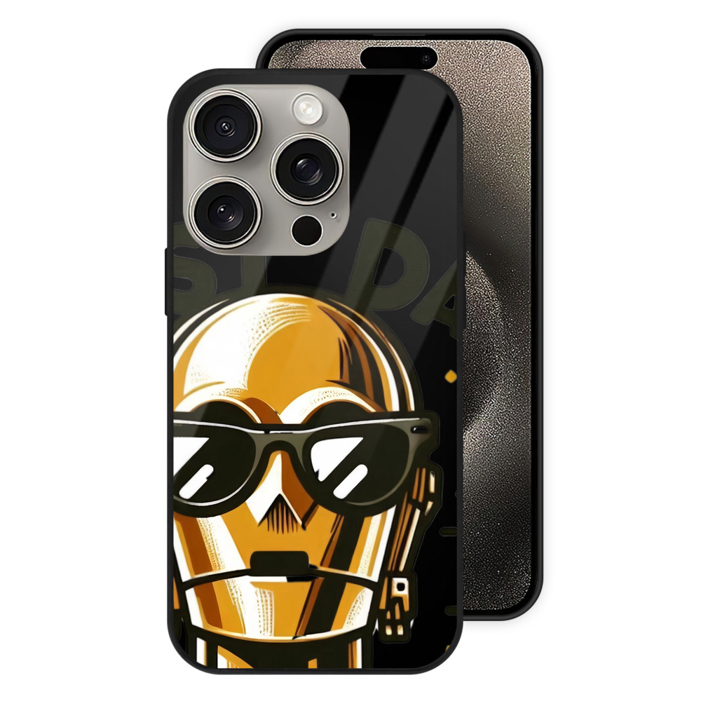 （画像用） スター・ウォーズ Star Wars 【iPhone15Pro対応】スマホケース 耐衝撃＆黄変防止 背面ガラス