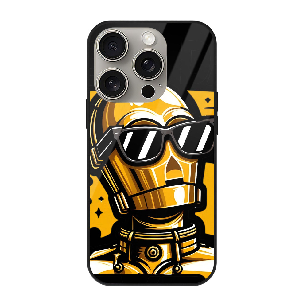 （画像用） スター・ウォーズ Star Wars 【iPhone15Pro対応】スマホケース 耐衝撃＆黄変防止 背面ガラス