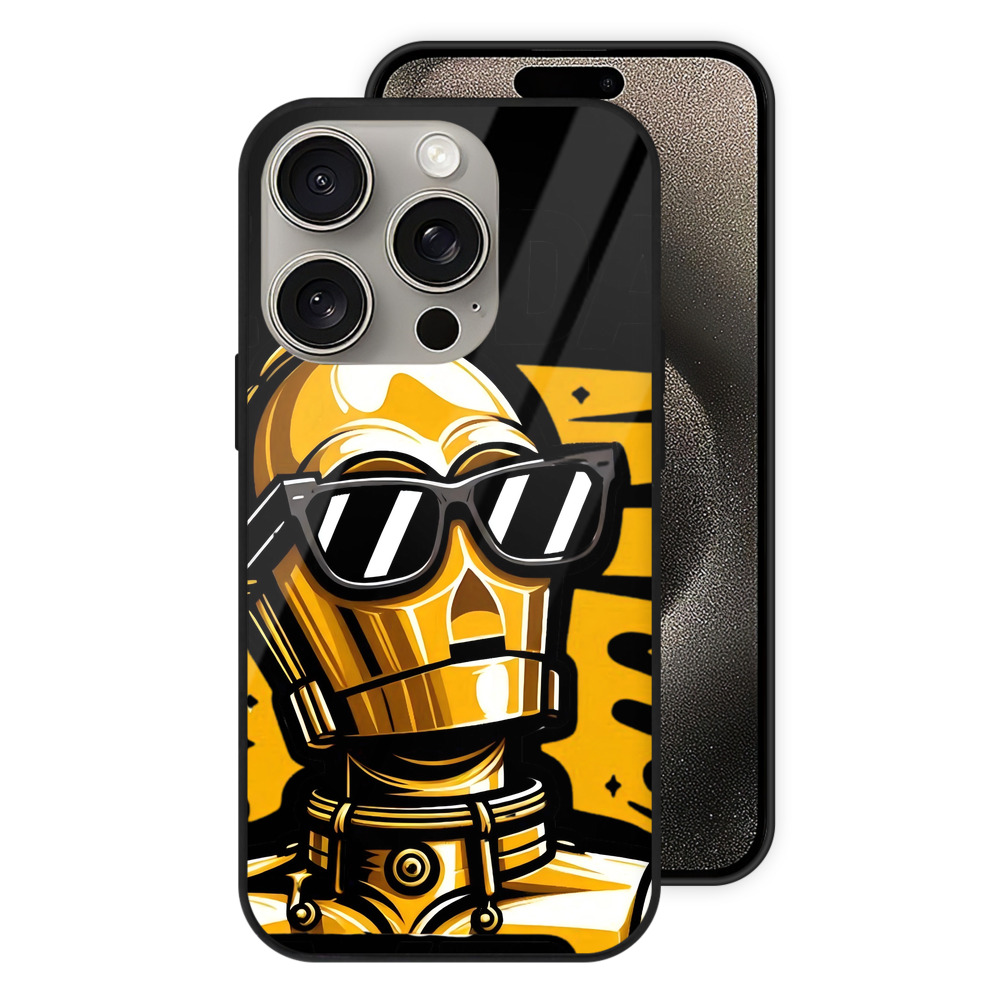（画像用） スター・ウォーズ Star Wars 【iPhone15Pro対応】スマホケース 耐衝撃＆黄変防止 背面ガラス