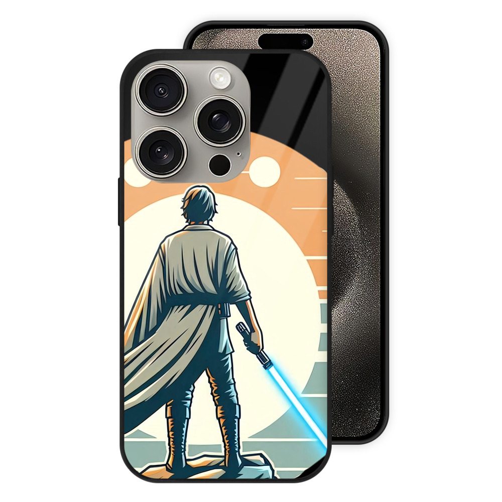 （画像用） スター・ウォーズ Star Wars 【iPhone15Pro対応】スマホケース 耐衝撃＆黄変防止 背面ガラス