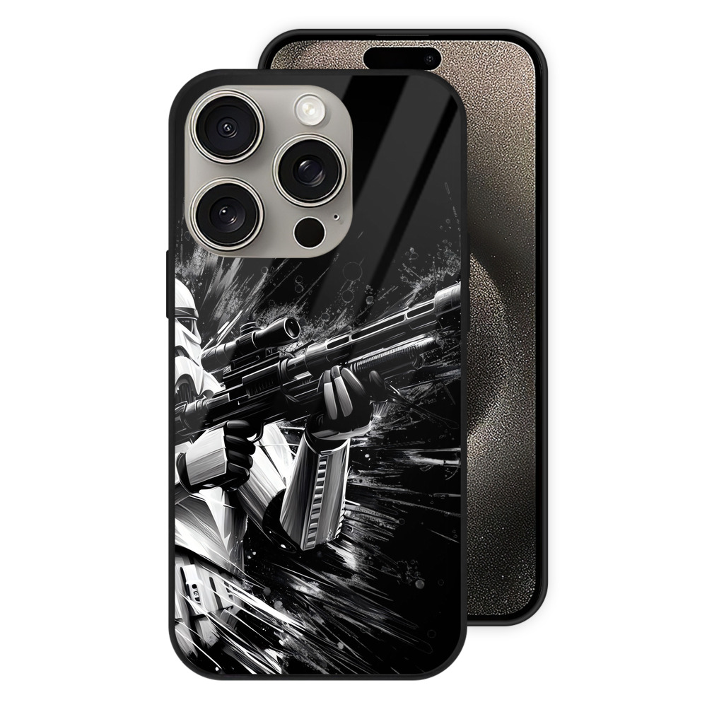 （画像用） スター・ウォーズ Star Wars 【iPhone15Pro対応】スマホケース 耐衝撃＆黄変防止 背面ガラス