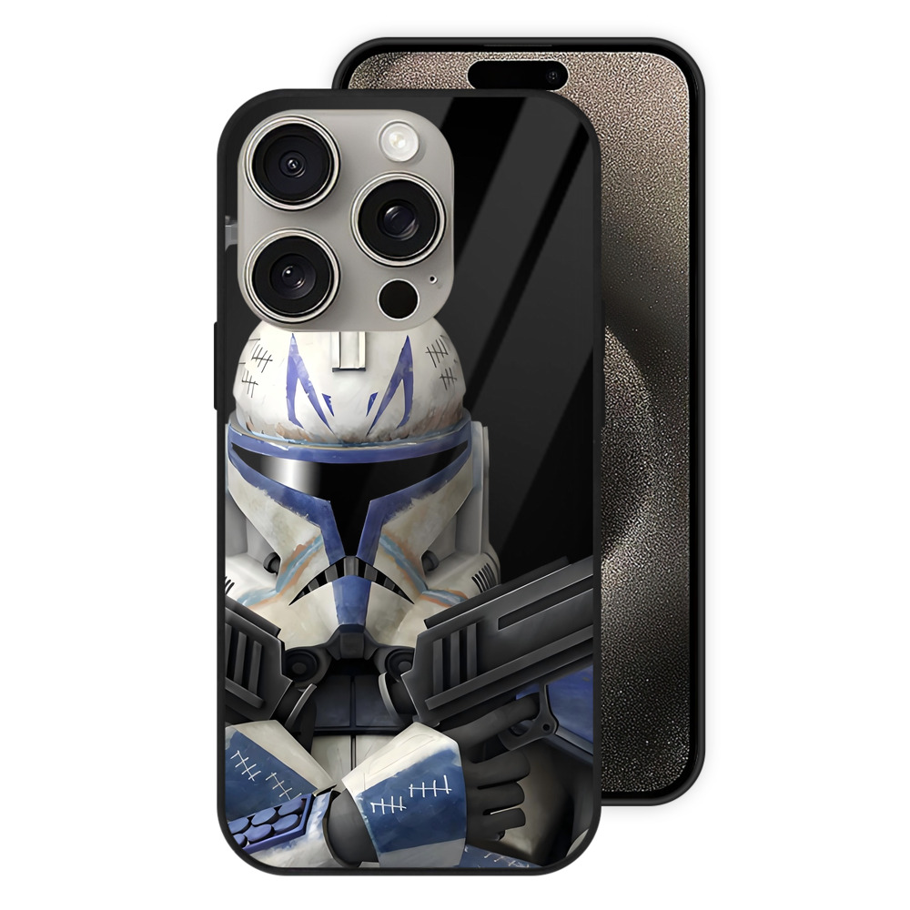 （画像用） スター・ウォーズ Star Wars 【iPhone15Pro対応】スマホケース 耐衝撃＆黄変防止 背面ガラス
