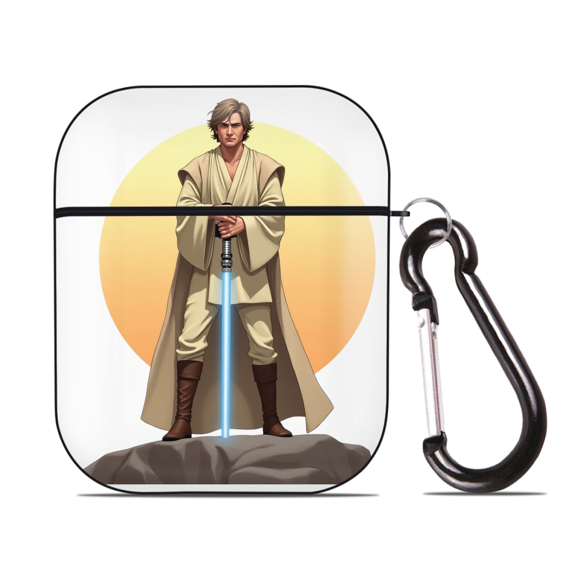 （画像用） スター・ウォーズ Star Wars AirPods 第2世代保護ケース ハードシェル ブラック 耐衝撃・防指紋・カラビナ付き