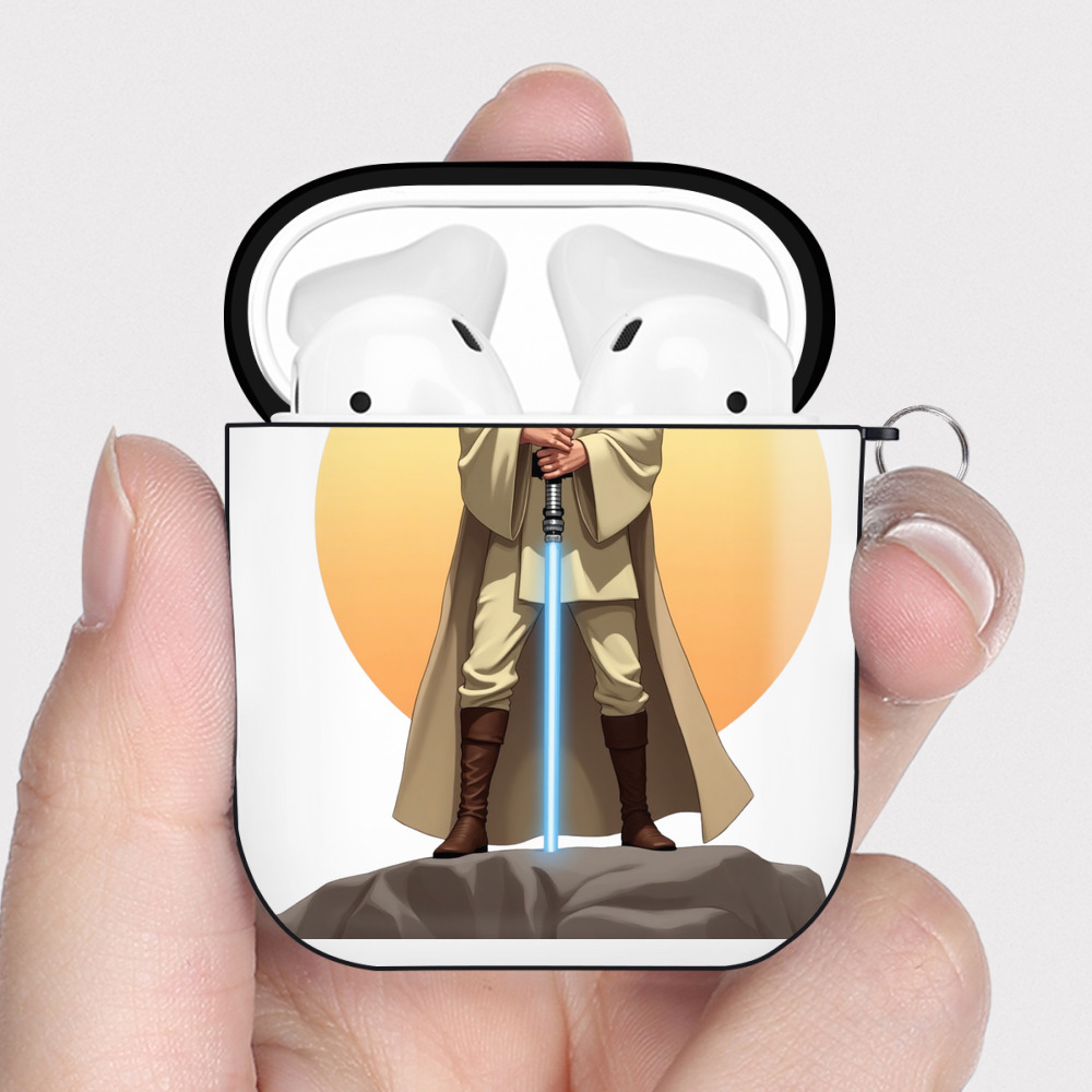 （画像用） スター・ウォーズ Star Wars AirPods 第2世代保護ケース ハードシェル ブラック 耐衝撃・防指紋・カラビナ付き
