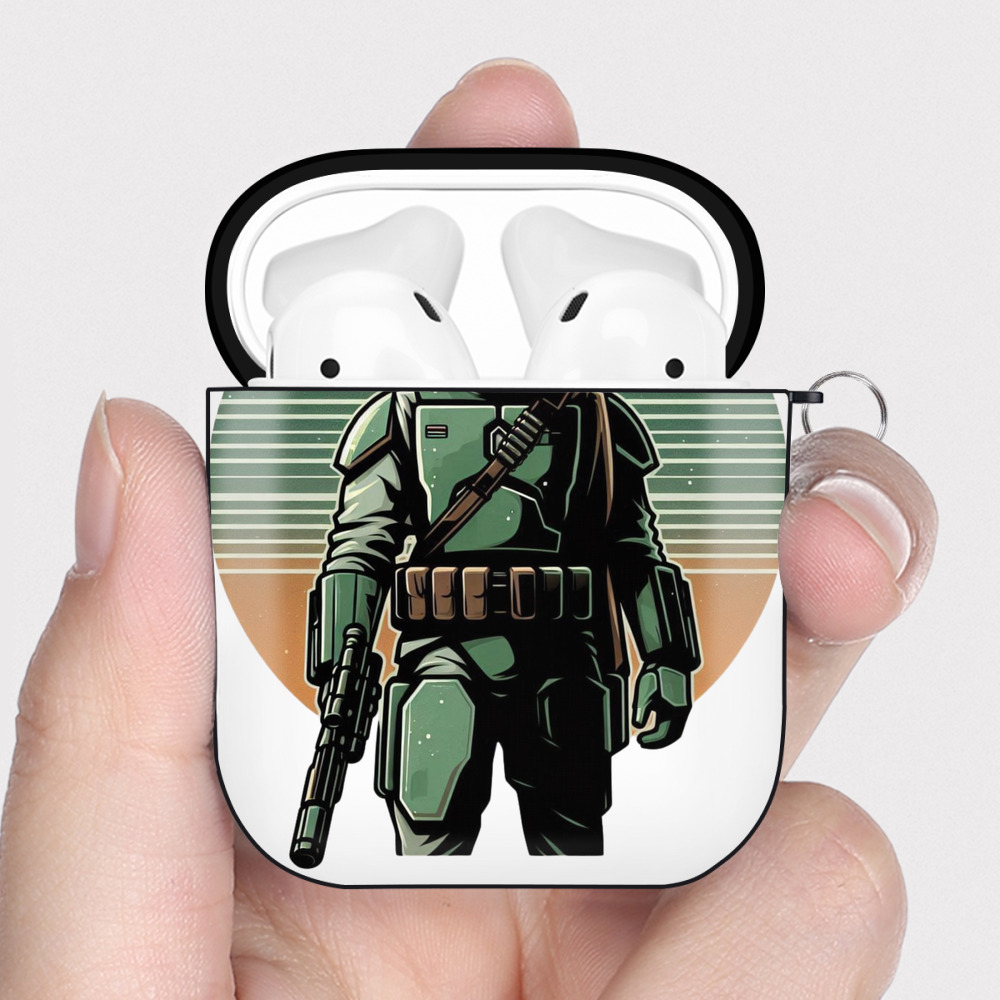 （画像用） スター・ウォーズ Star Wars AirPods 第2世代保護ケース ハードシェル ブラック 耐衝撃・防指紋・カラビナ付き