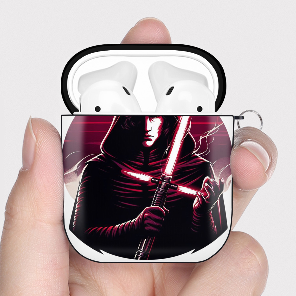 （画像用） スター・ウォーズ Star Wars AirPods 第2世代保護ケース ハードシェル ブラック 耐衝撃・防指紋・カラビナ付き