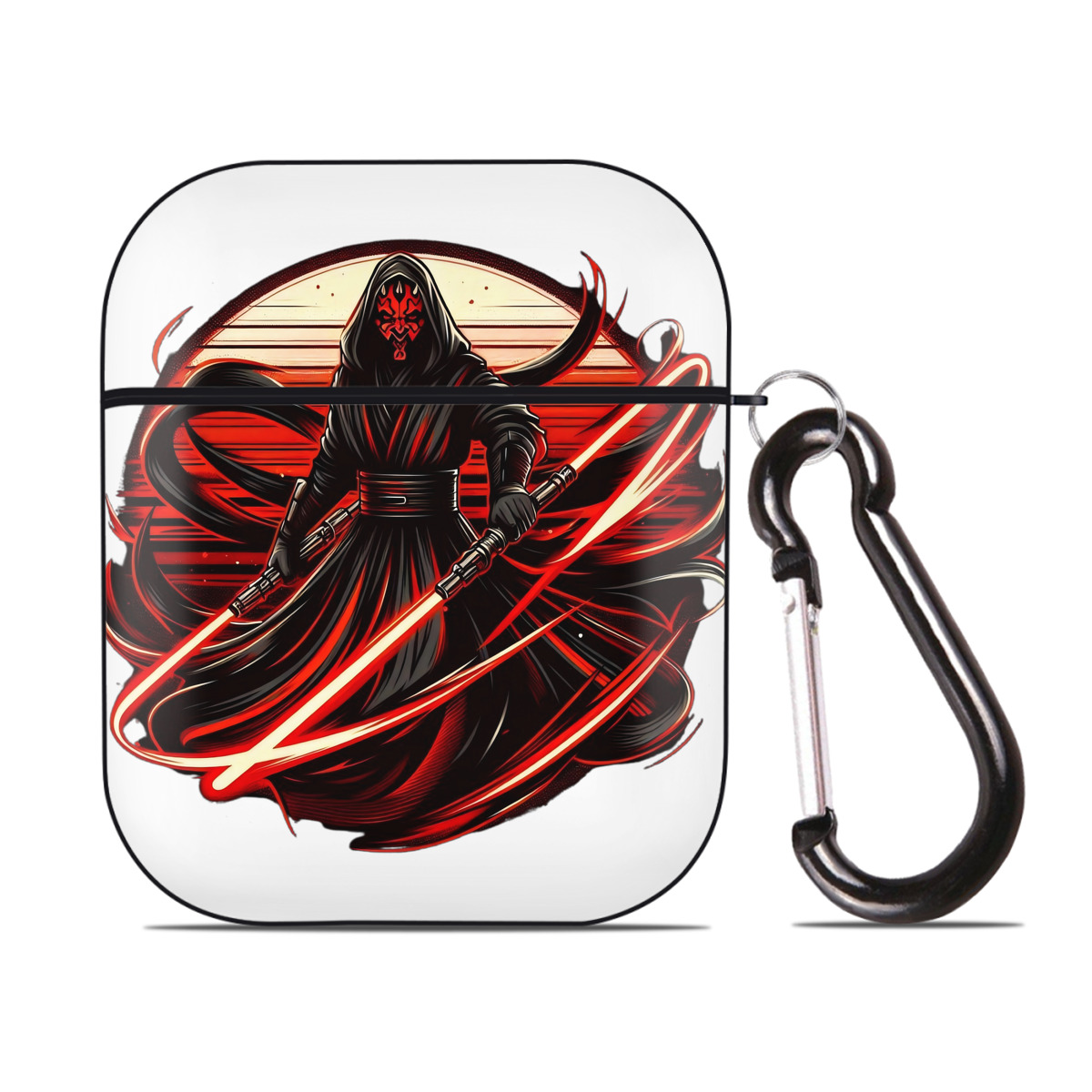 （画像用） スター・ウォーズ Star Wars AirPods 第2世代保護ケース ハードシェル ブラック 耐衝撃・防指紋・カラビナ付き