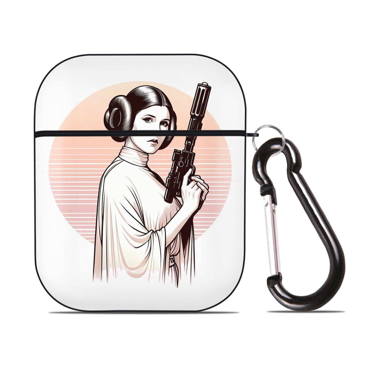 （画像用） スター・ウォーズ Star Wars AirPods 第2世代保護ケース ハードシェル ブラック 耐衝撃・防指紋・カラビナ付き