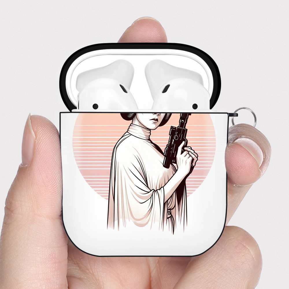 （画像用） スター・ウォーズ Star Wars AirPods 第2世代保護ケース ハードシェル ブラック 耐衝撃・防指紋・カラビナ付き