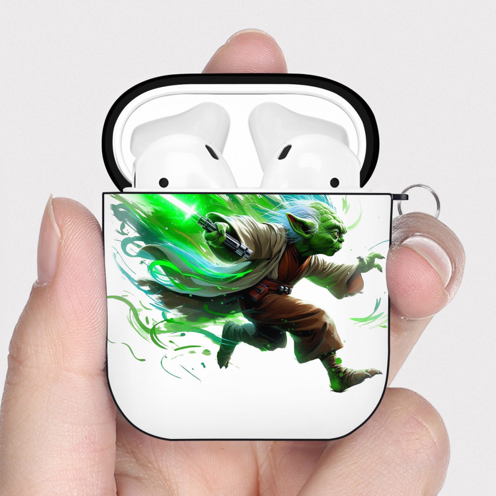 （画像用） スター・ウォーズ Star Wars AirPods 第2世代保護ケース ハードシェル ブラック 耐衝撃・防指紋・カラビナ付き