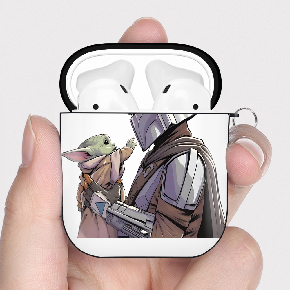 （画像用） スター・ウォーズ Star Wars AirPods 第2世代保護ケース ハードシェル ブラック 耐衝撃・防指紋・カラビナ付き