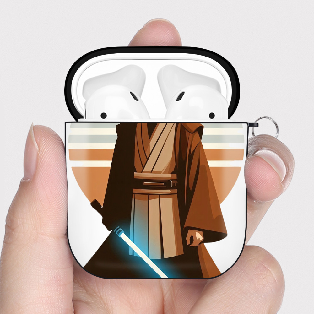 （画像用） スター・ウォーズ Star Wars AirPods 第2世代保護ケース ハードシェル ブラック 耐衝撃・防指紋・カラビナ付き