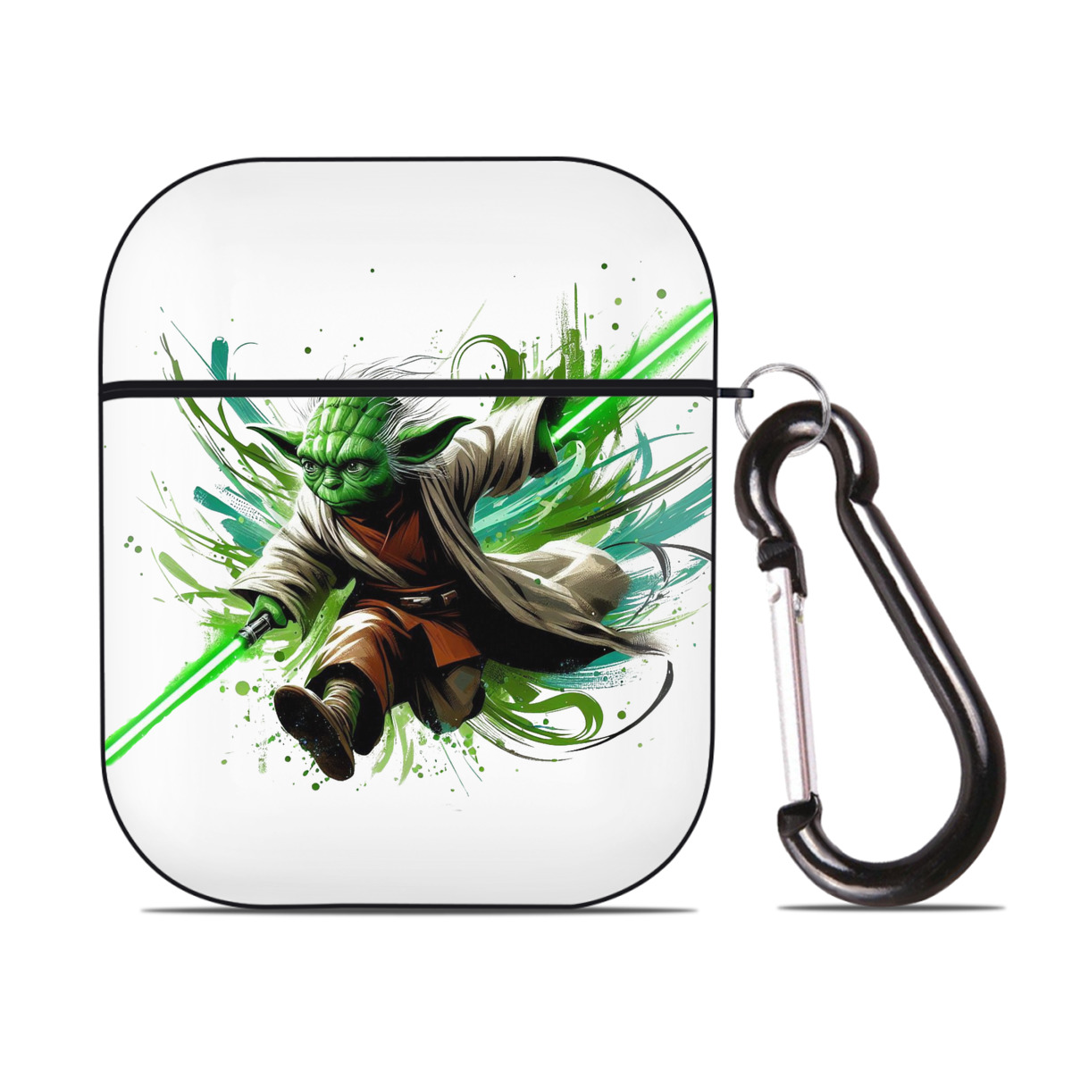 （画像用） スター・ウォーズ Star Wars AirPods 第2世代保護ケース ハードシェル ブラック 耐衝撃・防指紋・カラビナ付き