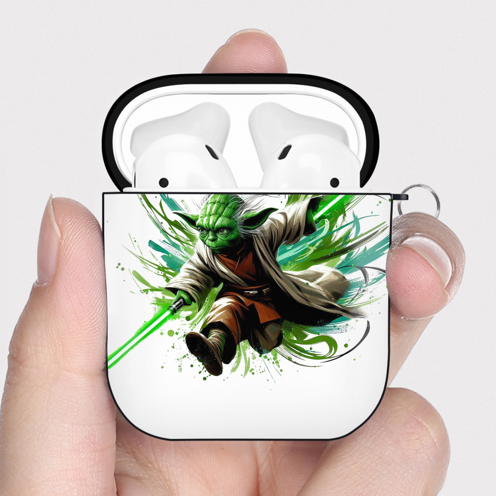 （画像用） スター・ウォーズ Star Wars AirPods 第2世代保護ケース ハードシェル ブラック 耐衝撃・防指紋・カラビナ付き