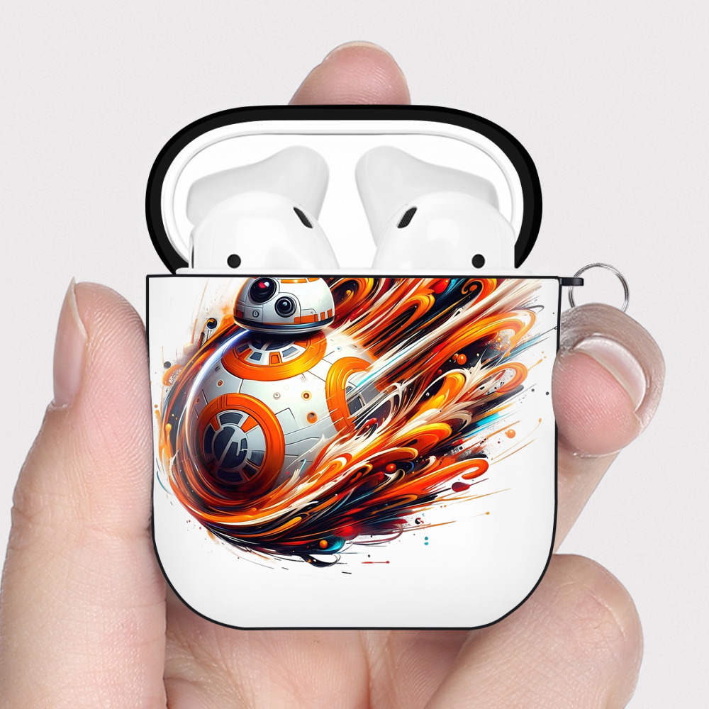 （画像用） スター・ウォーズ Star Wars AirPods 第2世代保護ケース ハードシェル ブラック 耐衝撃・防指紋・カラビナ付き
