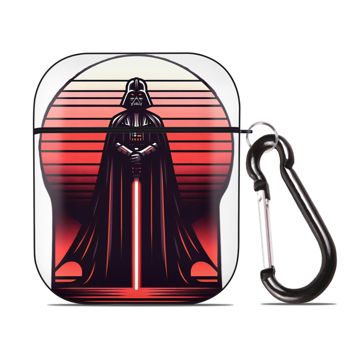（画像用） スター・ウォーズ Star Wars AirPods 第2世代保護ケース ハードシェル ブラック 耐衝撃・防指紋・カラビナ付き