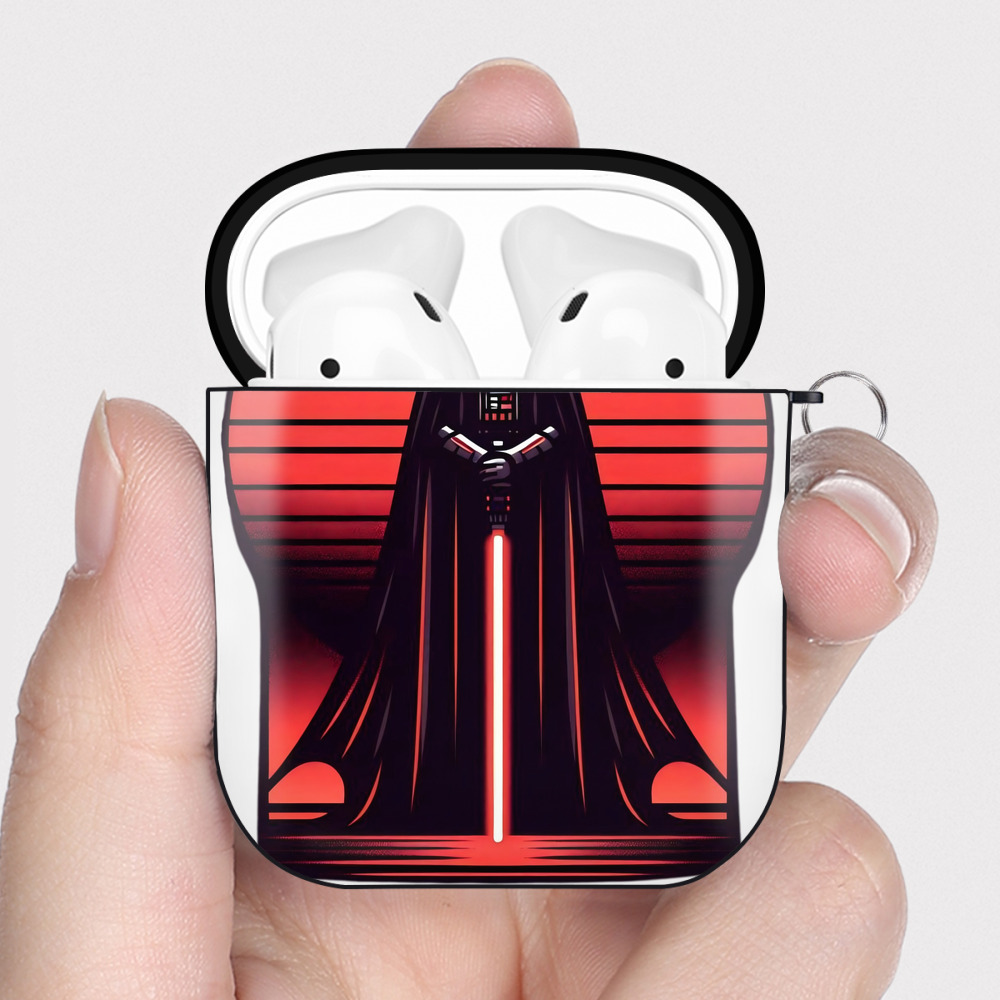 （画像用） スター・ウォーズ Star Wars AirPods 第2世代保護ケース ハードシェル ブラック 耐衝撃・防指紋・カラビナ付き