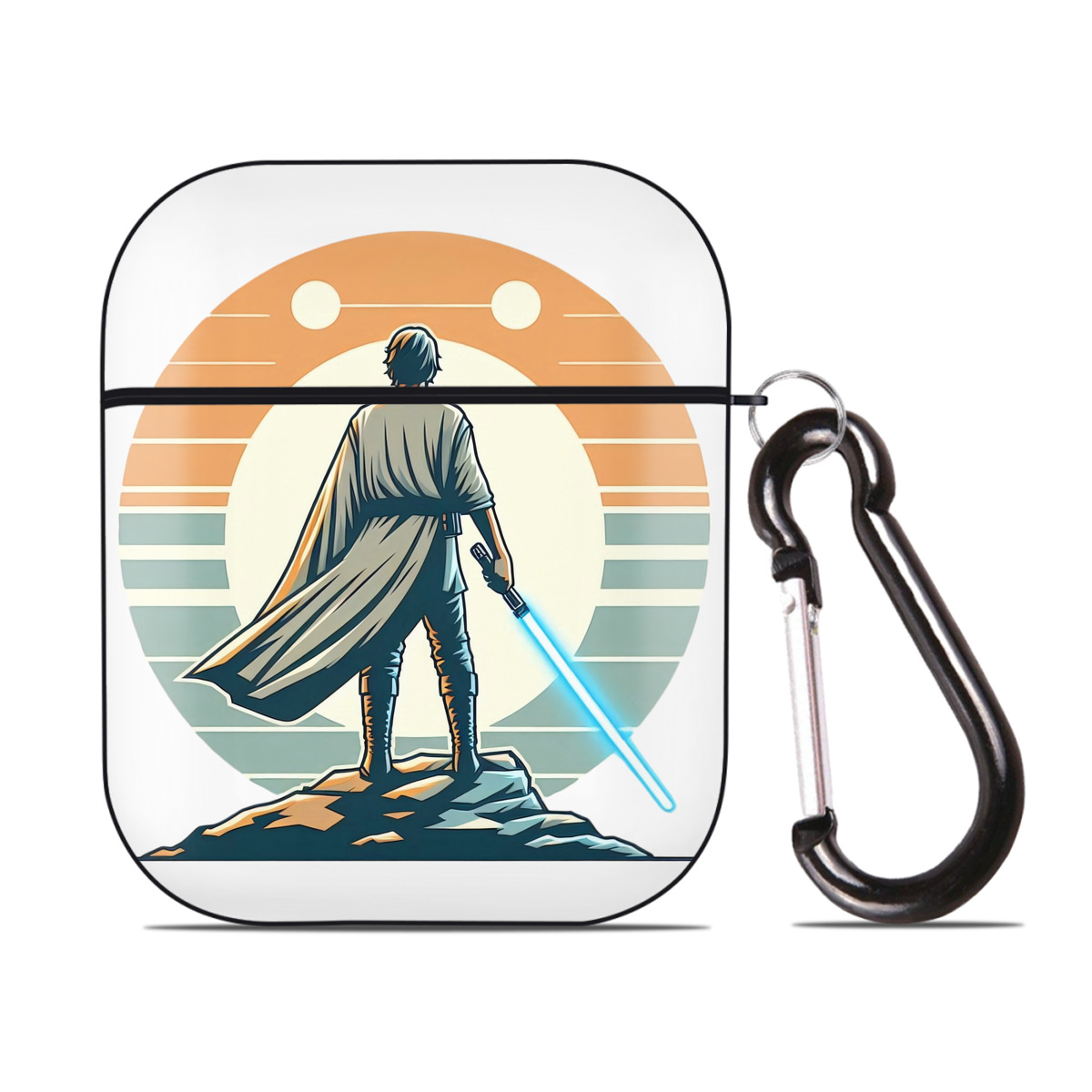（画像用） スター・ウォーズ Star Wars AirPods 第2世代保護ケース ハードシェル ブラック 耐衝撃・防指紋・カラビナ付き