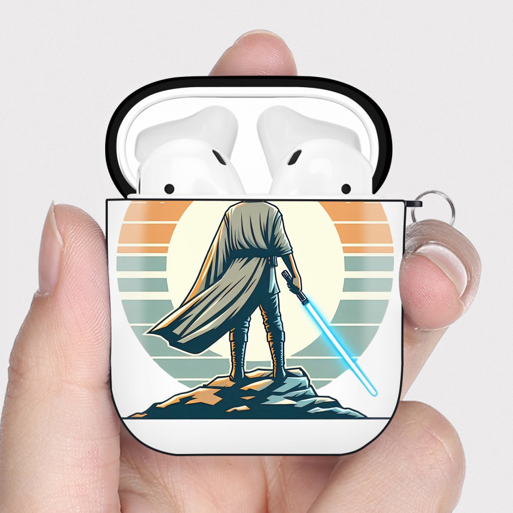 （画像用） スター・ウォーズ Star Wars AirPods 第2世代保護ケース ハードシェル ブラック 耐衝撃・防指紋・カラビナ付き