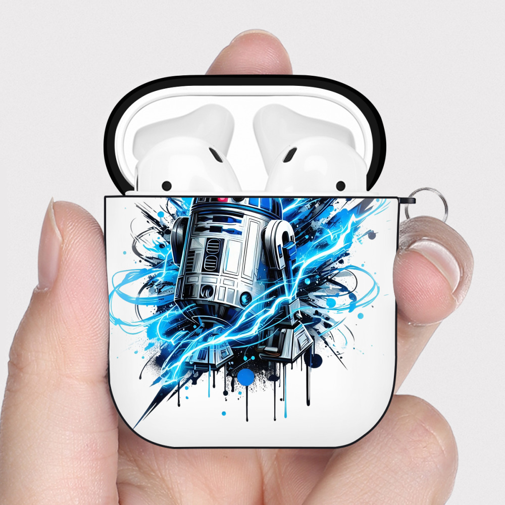 （画像用） スター・ウォーズ Star Wars AirPods 第2世代保護ケース ハードシェル ブラック 耐衝撃・防指紋・カラビナ付き