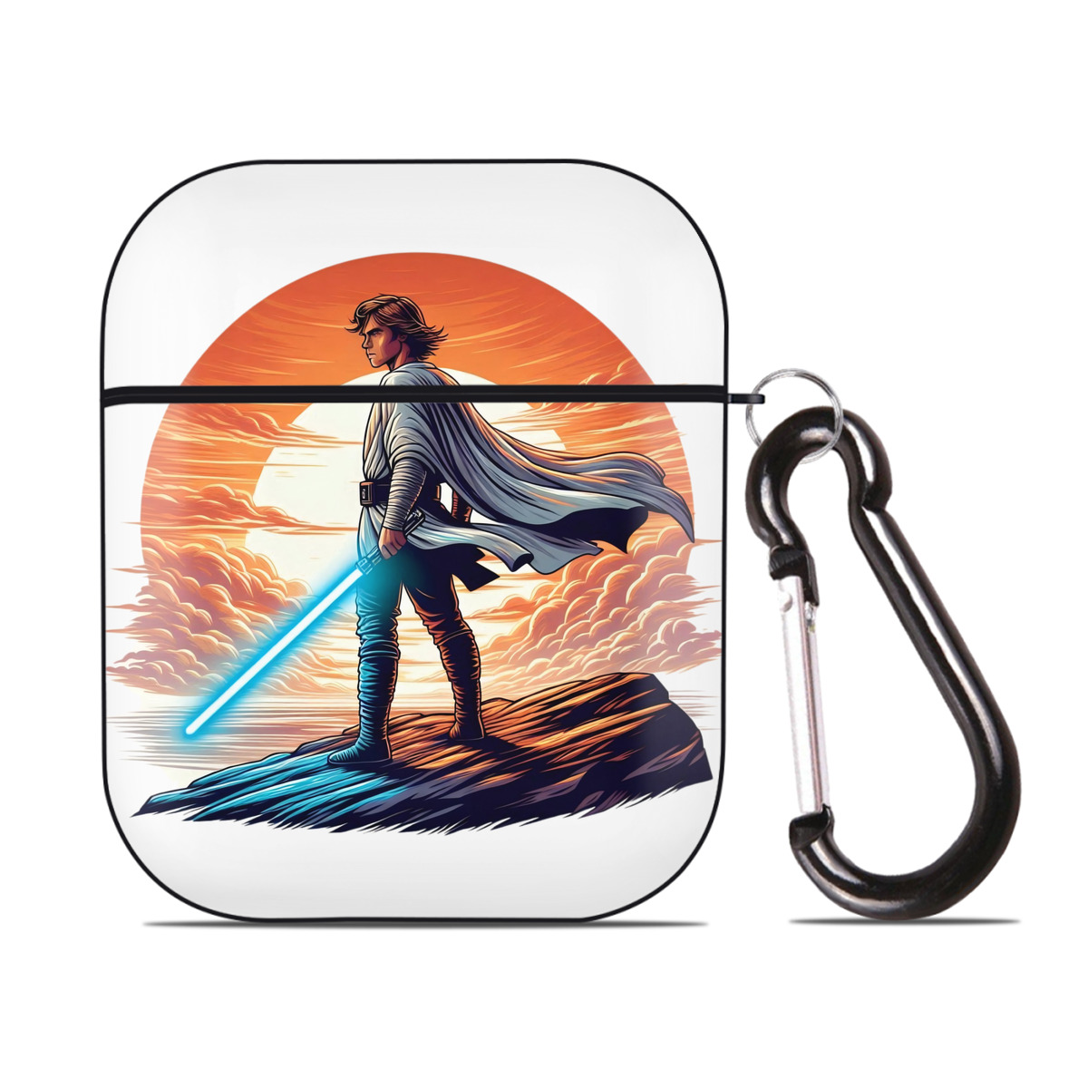 （画像用） スター・ウォーズ Star Wars AirPods 第2世代保護ケース ハードシェル ブラック 耐衝撃・防指紋・カラビナ付き
