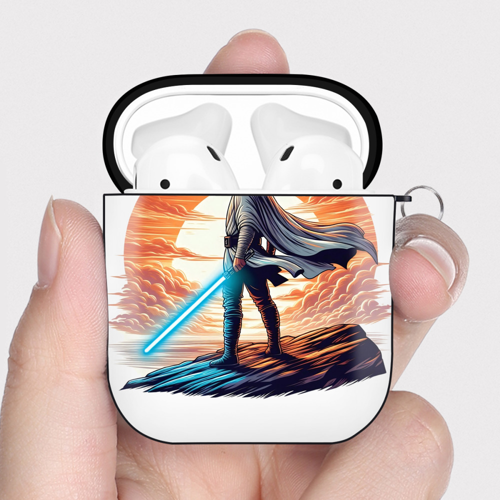 （画像用） スター・ウォーズ Star Wars AirPods 第2世代保護ケース ハードシェル ブラック 耐衝撃・防指紋・カラビナ付き