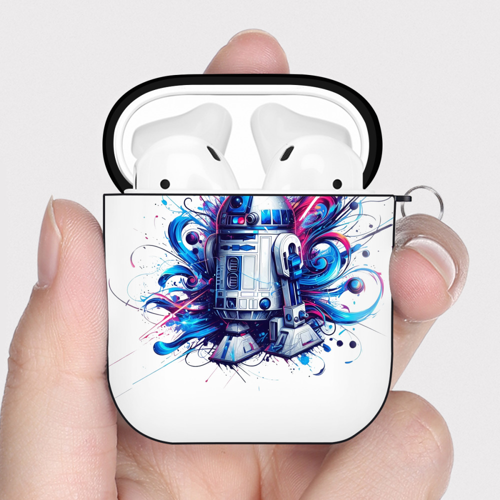 （画像用） スター・ウォーズ Star Wars AirPods 第2世代保護ケース ハードシェル ブラック 耐衝撃・防指紋・カラビナ付き