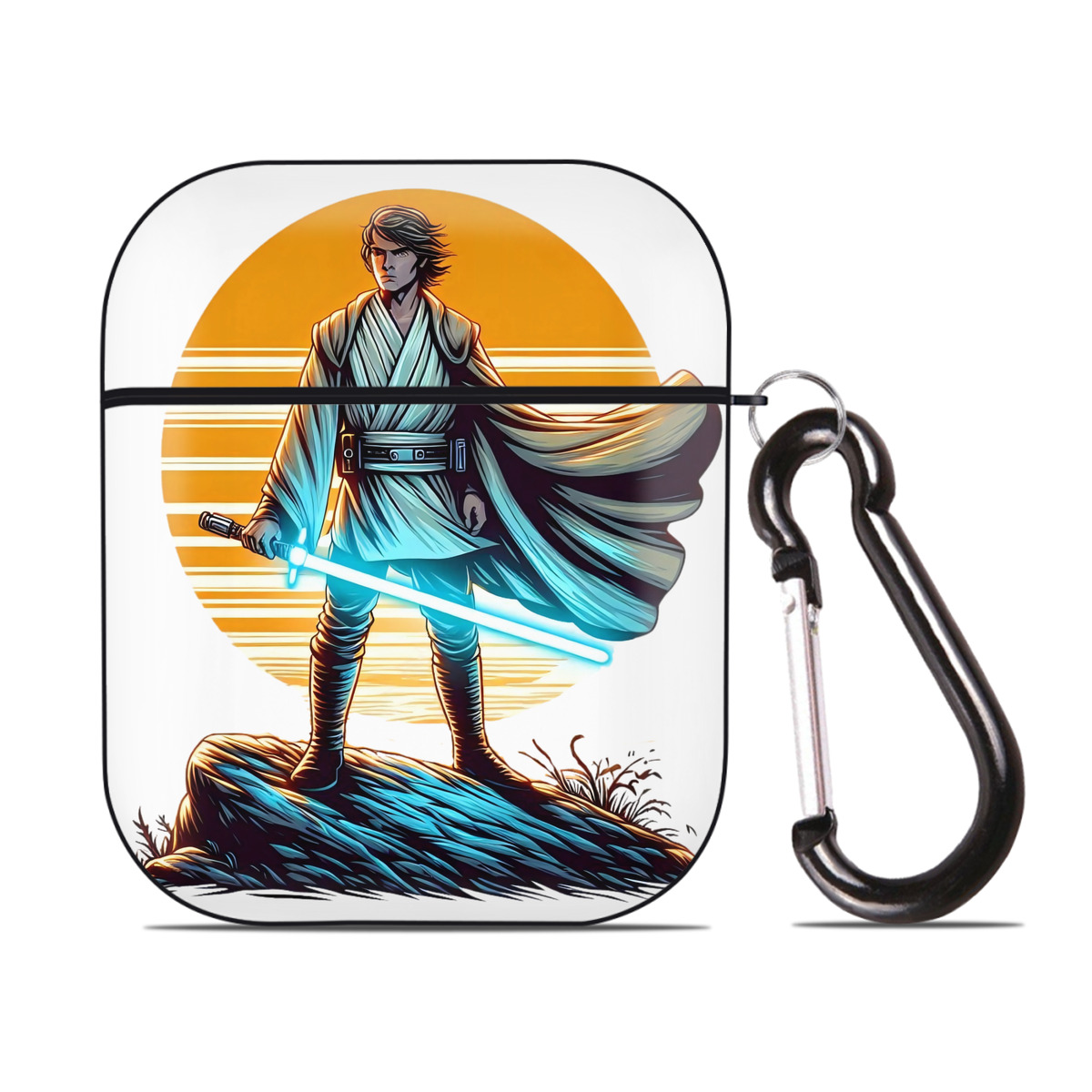 （画像用） スター・ウォーズ Star Wars AirPods 第2世代保護ケース ハードシェル ブラック 耐衝撃・防指紋・カラビナ付き