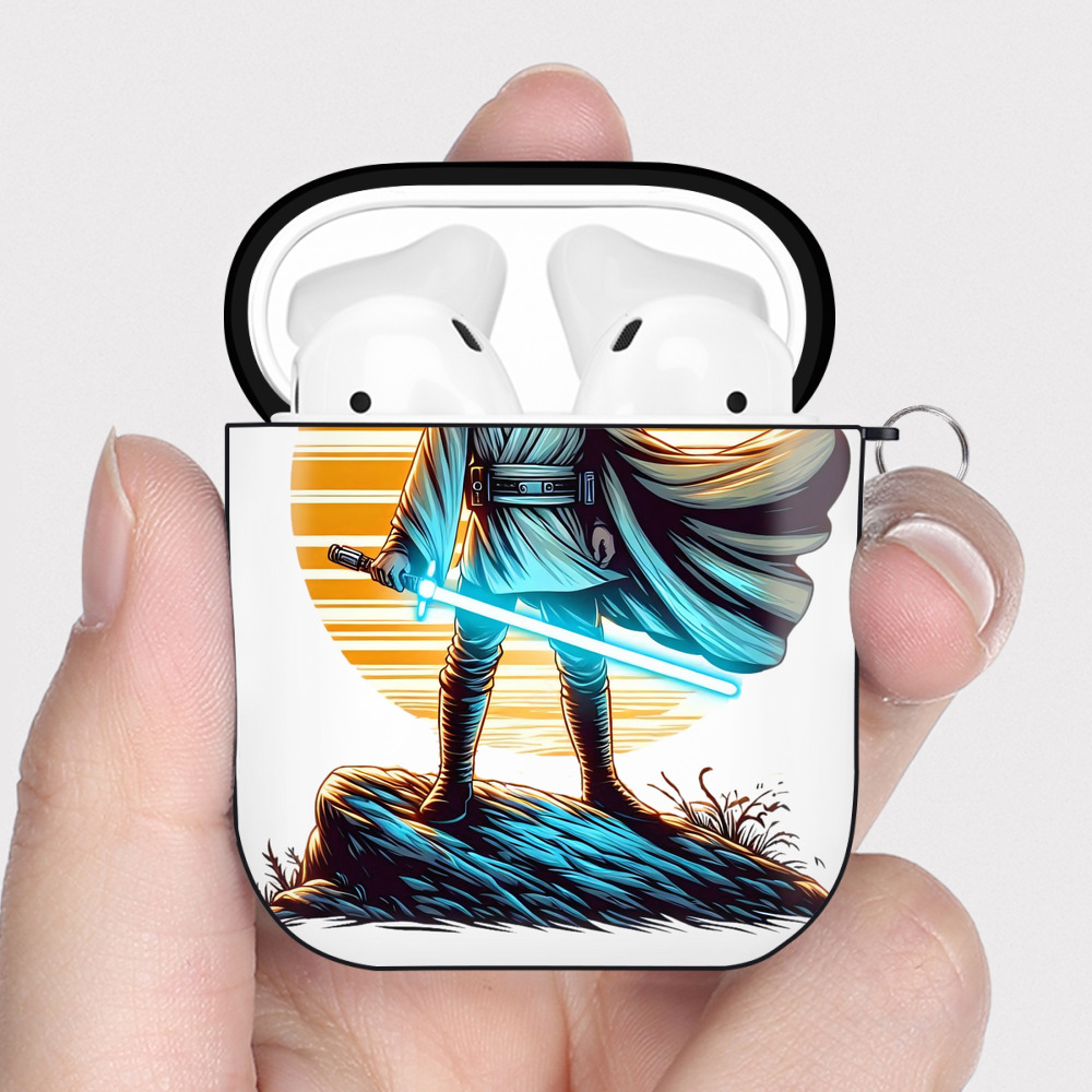 （画像用） スター・ウォーズ Star Wars AirPods 第2世代保護ケース ハードシェル ブラック 耐衝撃・防指紋・カラビナ付き