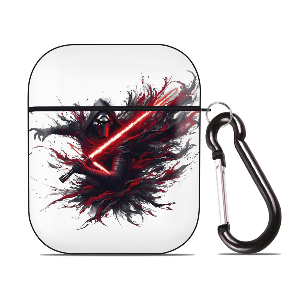 （画像用） スター・ウォーズ Star Wars AirPods 第2世代保護ケース ハードシェル ブラック 耐衝撃・防指紋・カラビナ付き