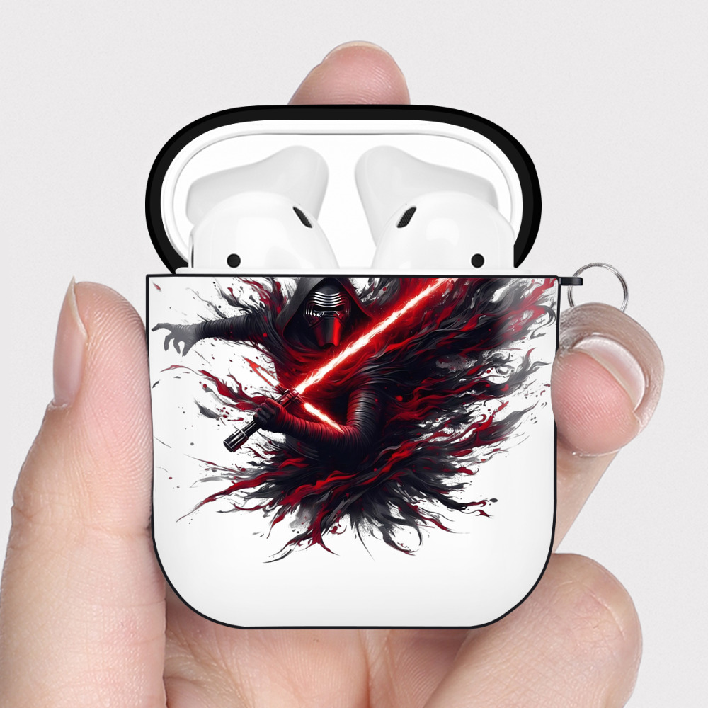（画像用） スター・ウォーズ Star Wars AirPods 第2世代保護ケース ハードシェル ブラック 耐衝撃・防指紋・カラビナ付き