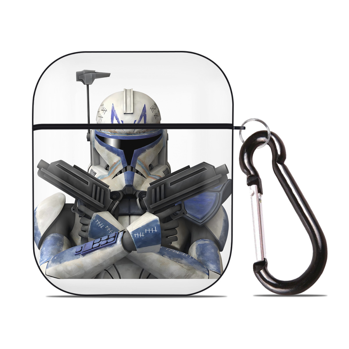 （画像用） スター・ウォーズ Star Wars AirPods 第2世代保護ケース ハードシェル ブラック 耐衝撃・防指紋・カラビナ付き