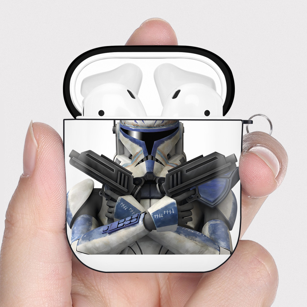 （画像用） スター・ウォーズ Star Wars AirPods 第2世代保護ケース ハードシェル ブラック 耐衝撃・防指紋・カラビナ付き
