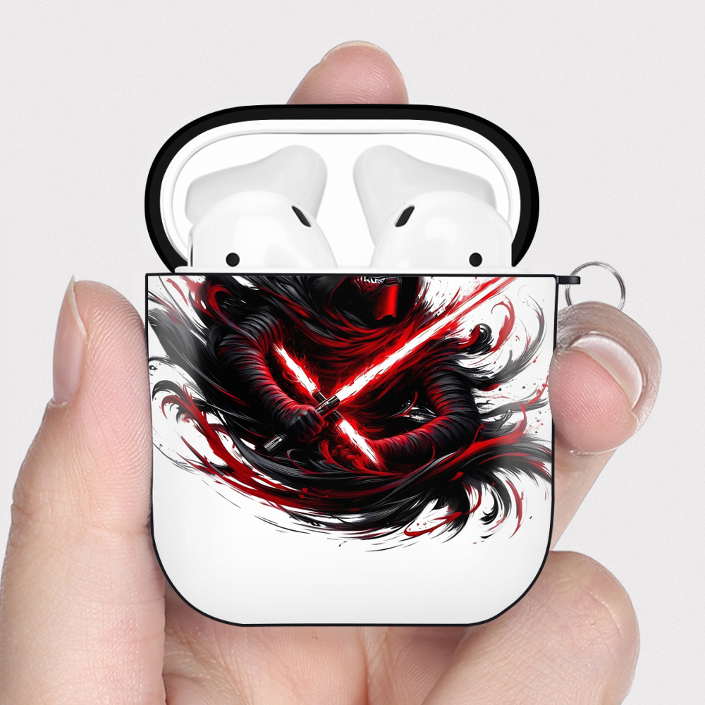 （画像用） スター・ウォーズ Star Wars AirPods 第2世代保護ケース ハードシェル ブラック 耐衝撃・防指紋・カラビナ付き