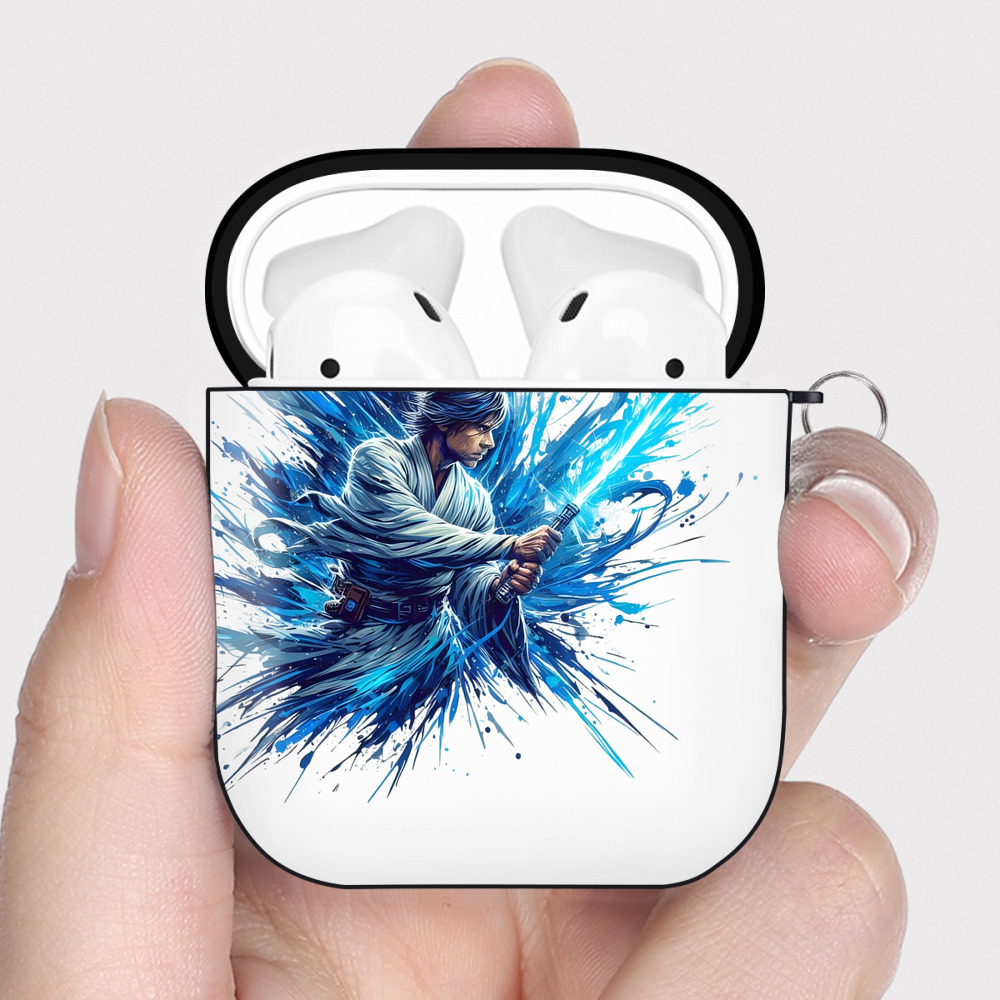 （画像用） スター・ウォーズ Star Wars AirPods 第2世代保護ケース ハードシェル ブラック 耐衝撃・防指紋・カラビナ付き