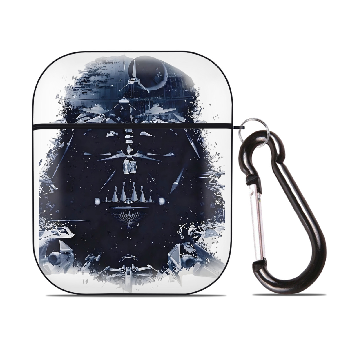 （画像用） スター・ウォーズ Star Wars AirPods 第2世代保護ケース ハードシェル ブラック 耐衝撃・防指紋・カラビナ付き